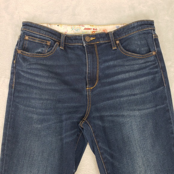Johnny Was The Skinny Jeans‎ Mid Rise Stretch Dark Denim Women's 29 (32) Stretch - Picture 14 of 14